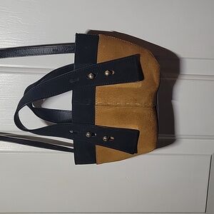 Chic Two-Tone Mini Frame Bag